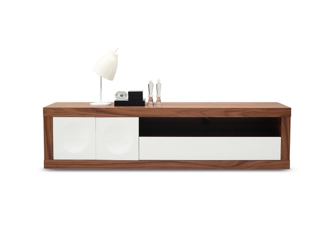 Prato TV Stand with Open Shelving in a Modern Living Room