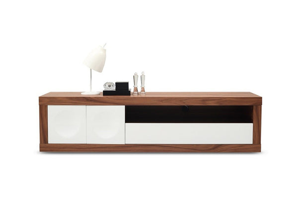 Prato TV Stand with Open Shelving in a Modern Living Room