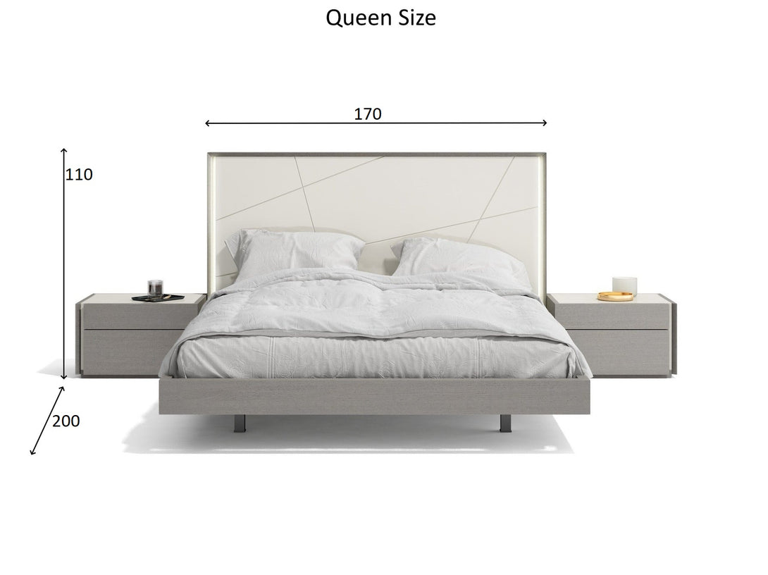 Sintra Bedroom Set with bed, wardrobe, and bedside tables - Timber Land Furniture