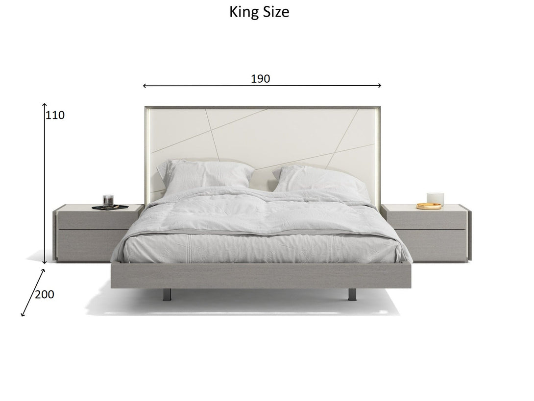Sintra Bedroom Set with bed, wardrobe, and bedside tables - Timber Land Furniture