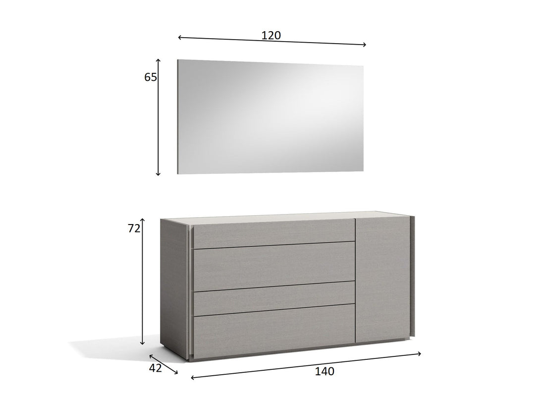 Sintra Bedroom Set with bed, wardrobe, and bedside tables - Timber Land Furniture