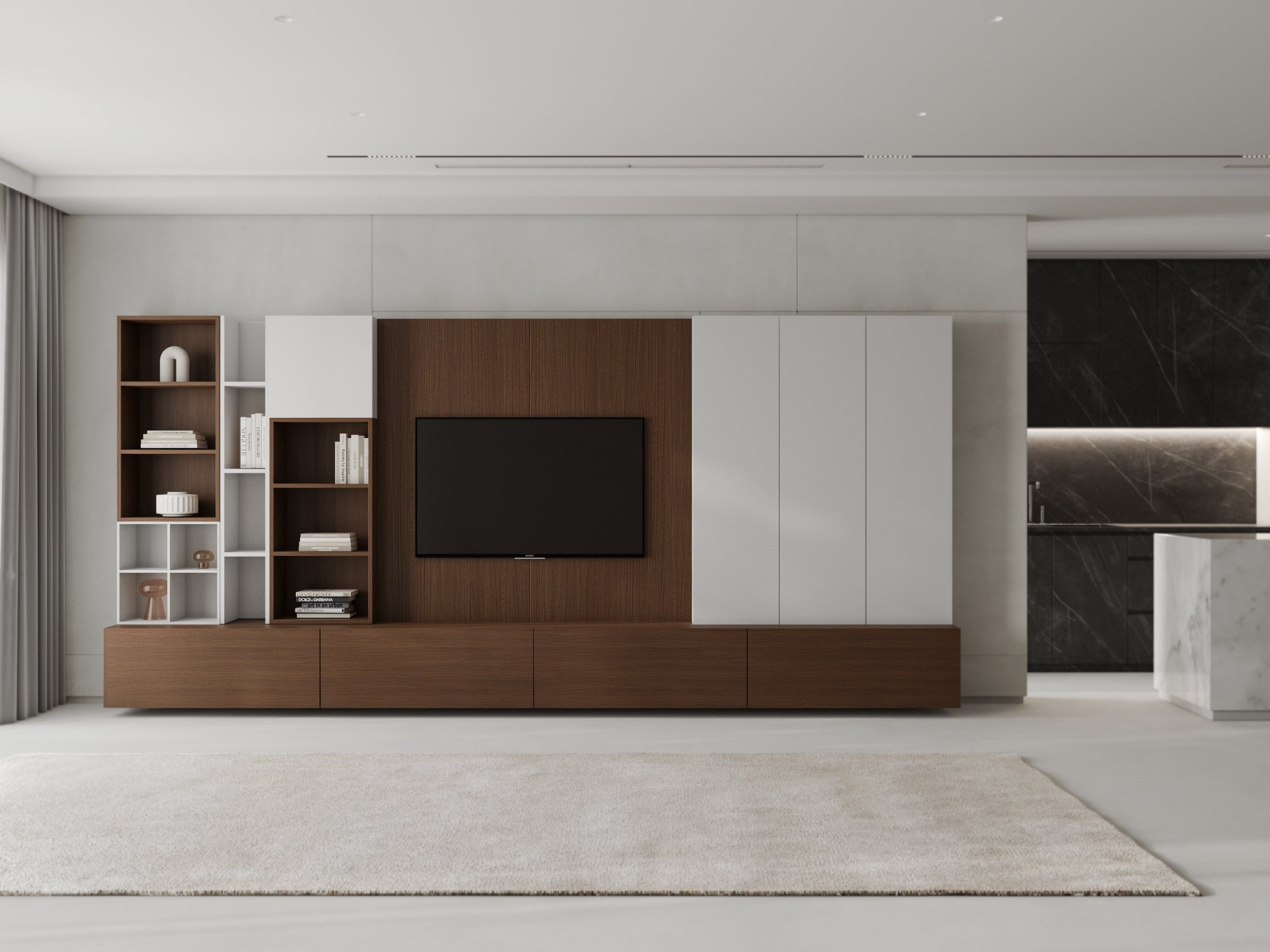 Solara Stand Solara TV Unit | Modern TV Stand with Shelving and Storage – Timber ...