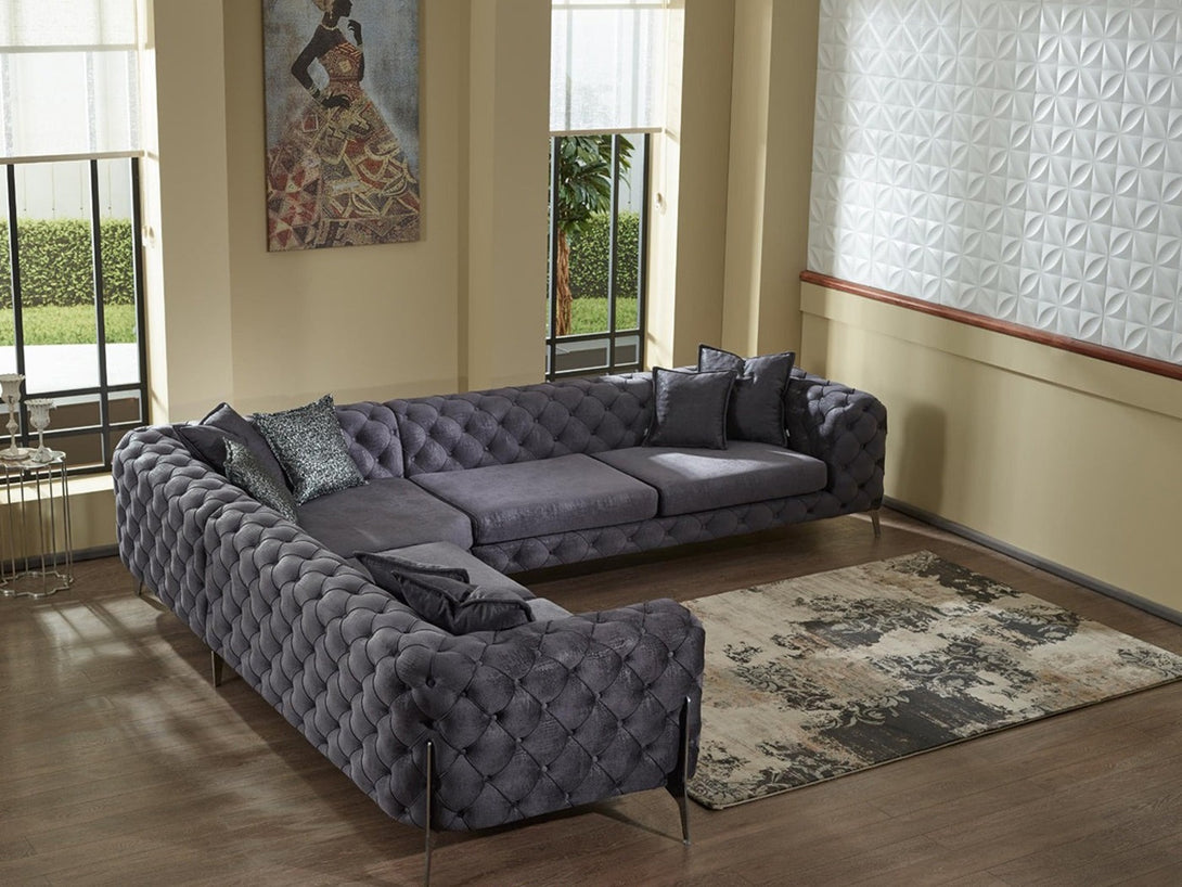 Togo Sectional Sofa - Modern low-profile modular sofa with plush cushions