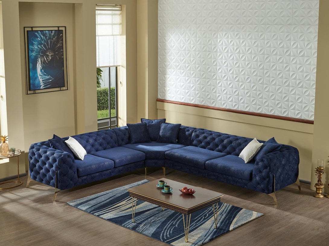 Togo Sectional Sofa - Modern low-profile modular sofa with plush cushions