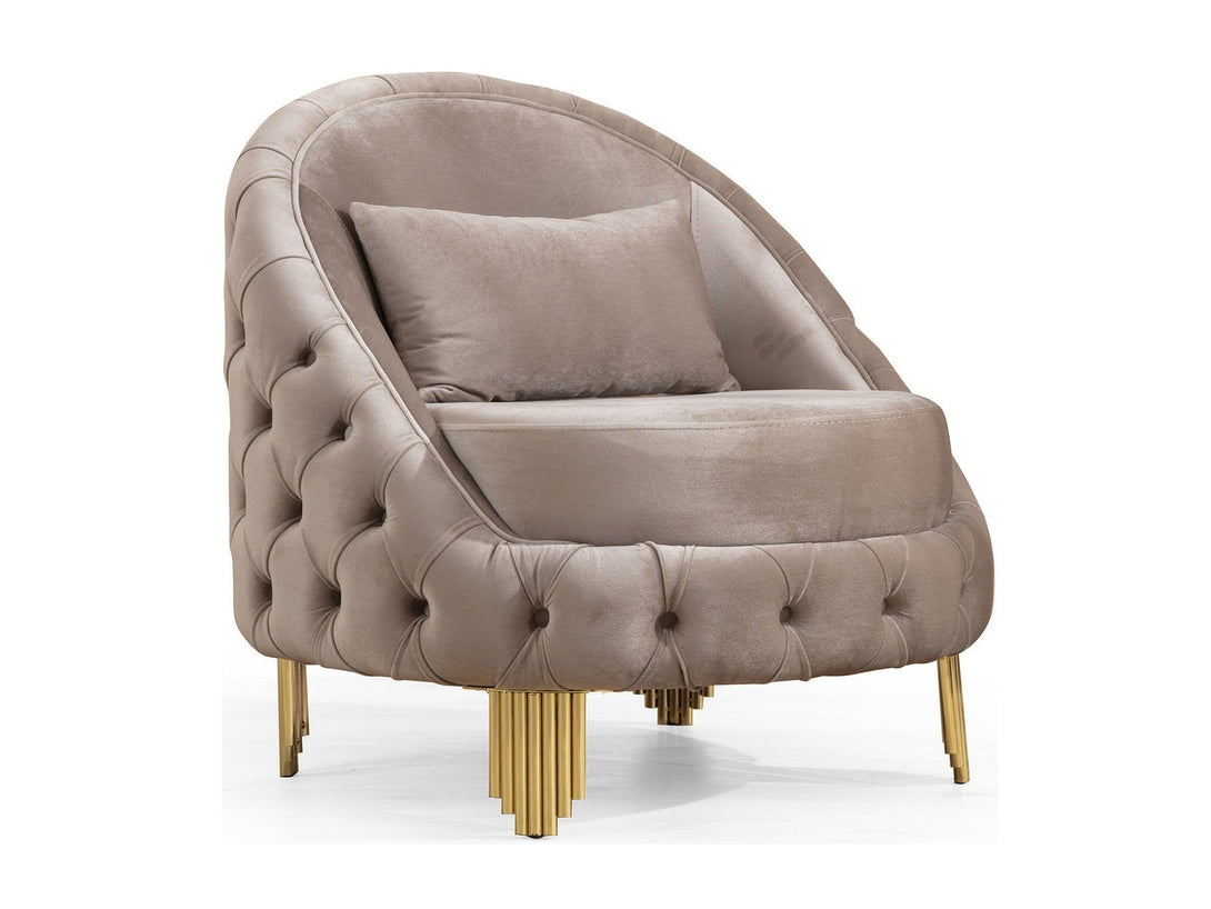 Vanessa Living Room Sofa Set with sleek modern design, wooden frame, and plush cushions.