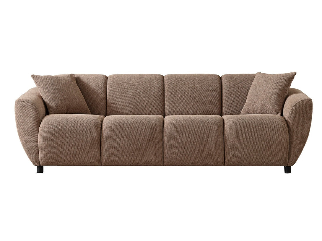 Vizyon Sann Living Room Set with modern design, durable wooden frame, and plush cushions.